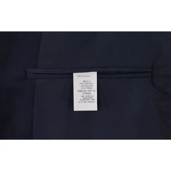 Lauren Ralph Lauren Mens Navy Blue Gold Button Wool Blazer Jacket 44L